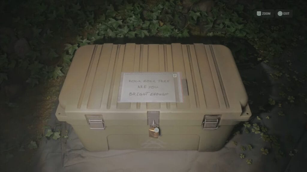 Rock Rock Tree Stash Combination Lock In Alan Wake 2 Stash Alan Wake 2