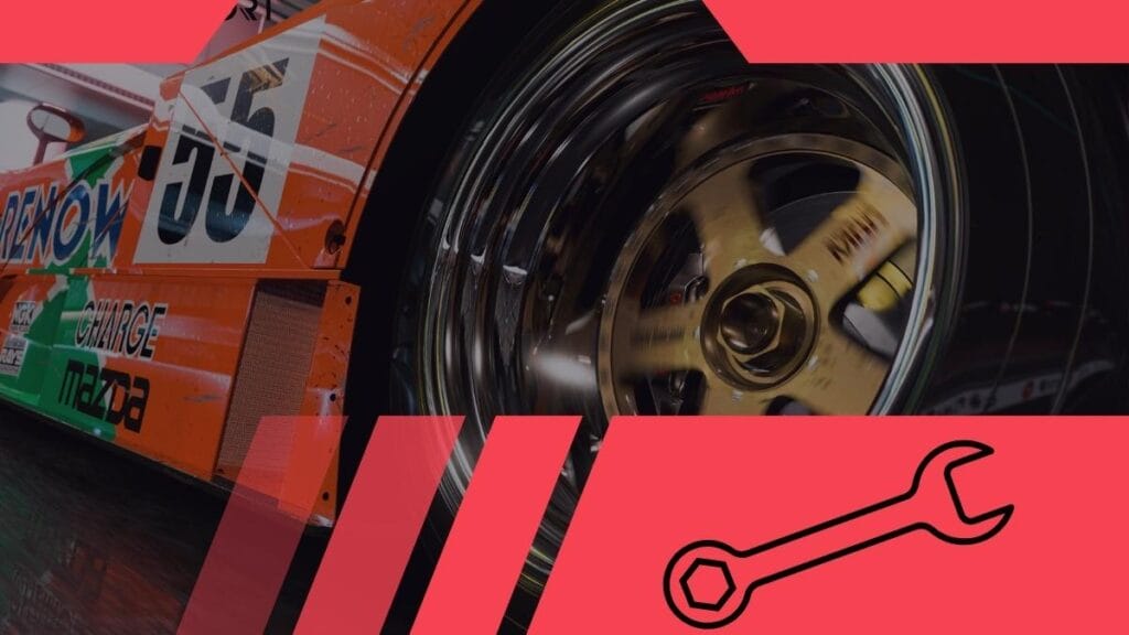 close up of a wheel with a custom wrench