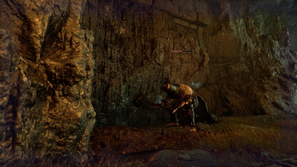 A boss taking fall damage in LotF