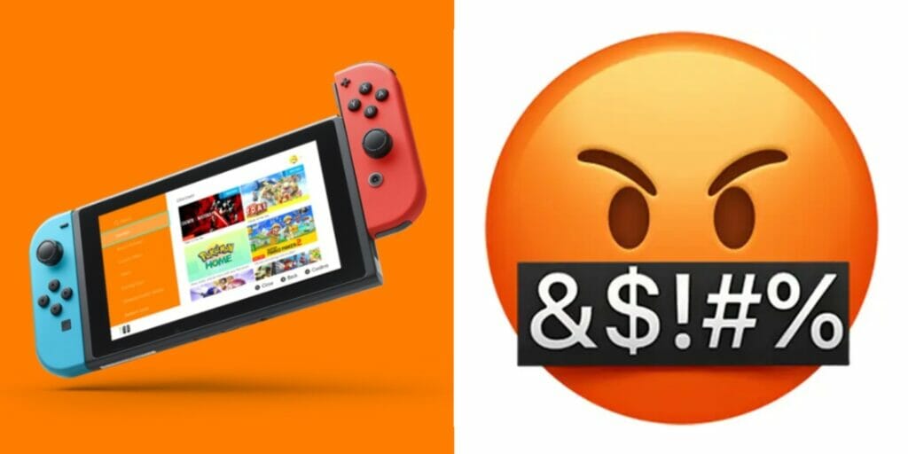 nintendo switch and swear emoji