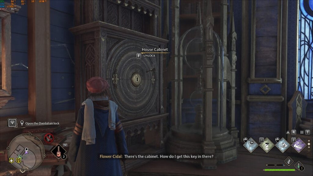 A cabinet containing a hidden item in Hogwarts Legacy