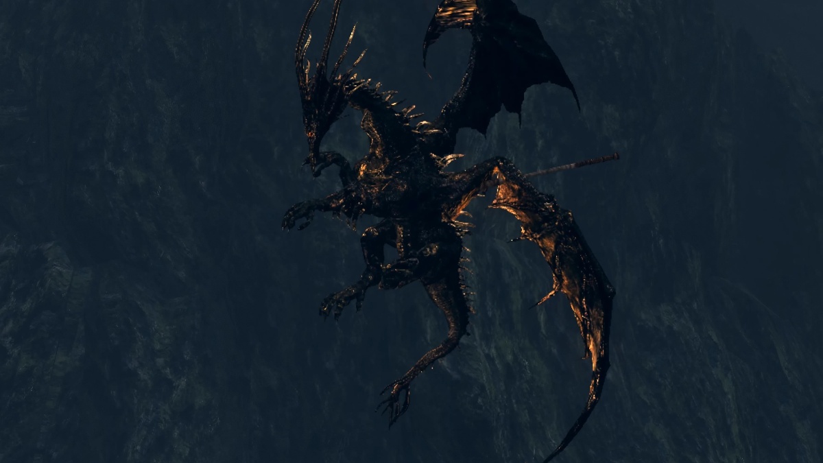 Hawkeye Gough shoots Kalameet in Dark Souls