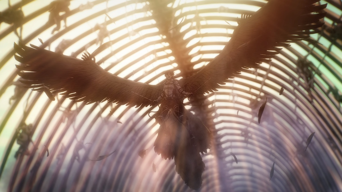 Mikasa and Falco in Attack on Titan as one of the most popular anime in 2023