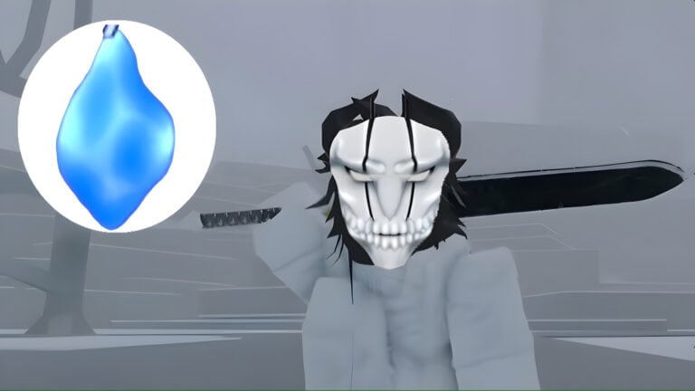 How to Get and Use Strange Ores in Peroxide Roblox A character with a sword and skull masks poses beside Strange Ore in Peroxide