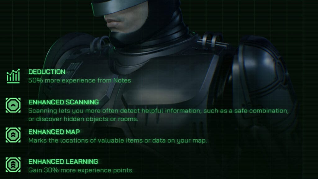 The Deduction skill in RoboCop: Rogue City