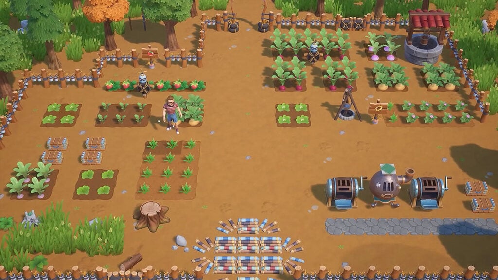 Best Crops for Every Season in Coral Island A field with various crops planted in it in Coral Island