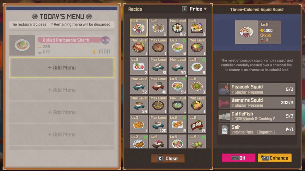 Best Dishes in Dave The Diver - Three-Colored Squid Roast