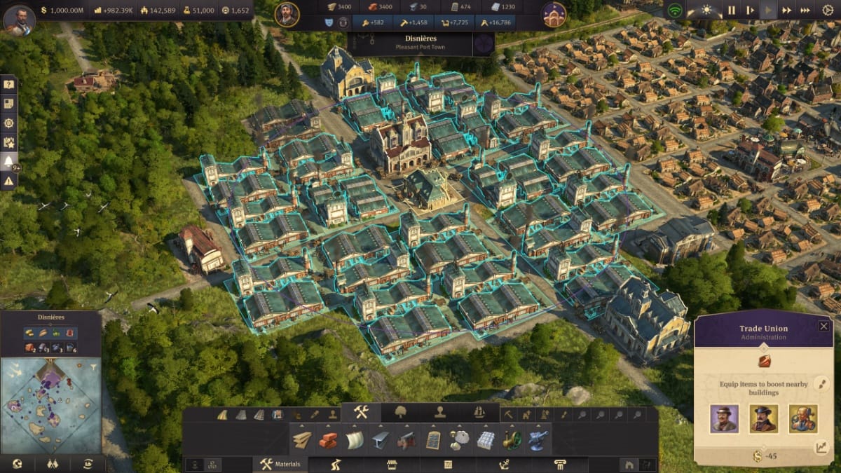 Anno 1800 productions layouts for Bicycle Factory