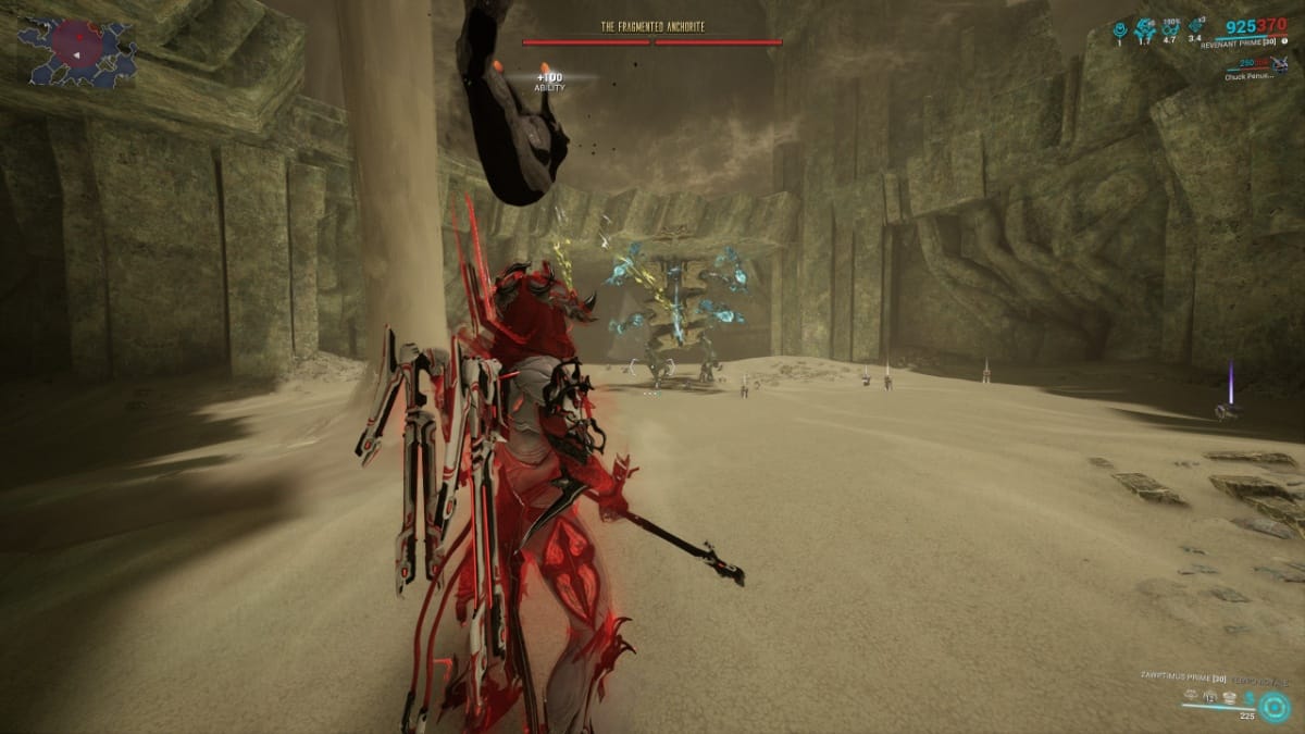 Warframe Fragmented One Anchorite fight