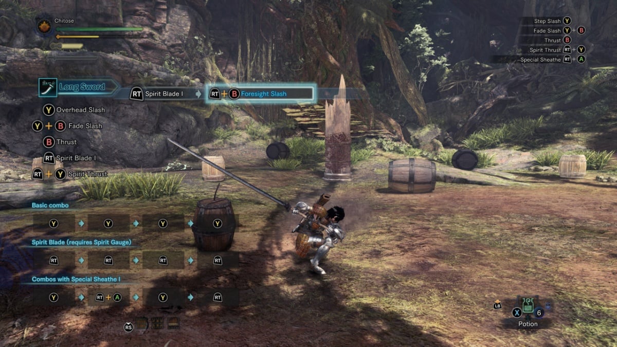 Long sword as one of the best weapons for solo hunters in Monster Hunter World