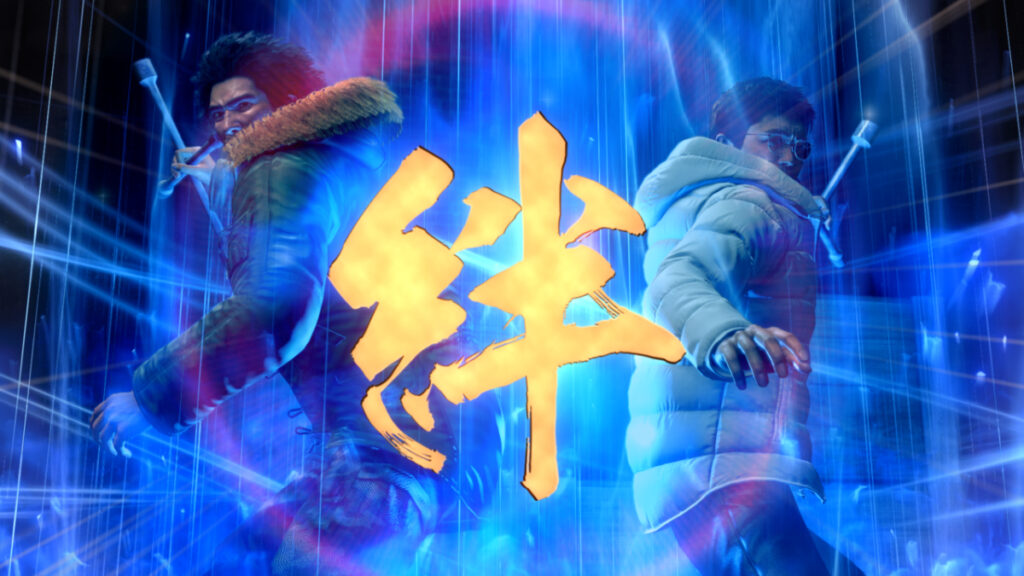 Kasuga and a teammate do a Tag Attack