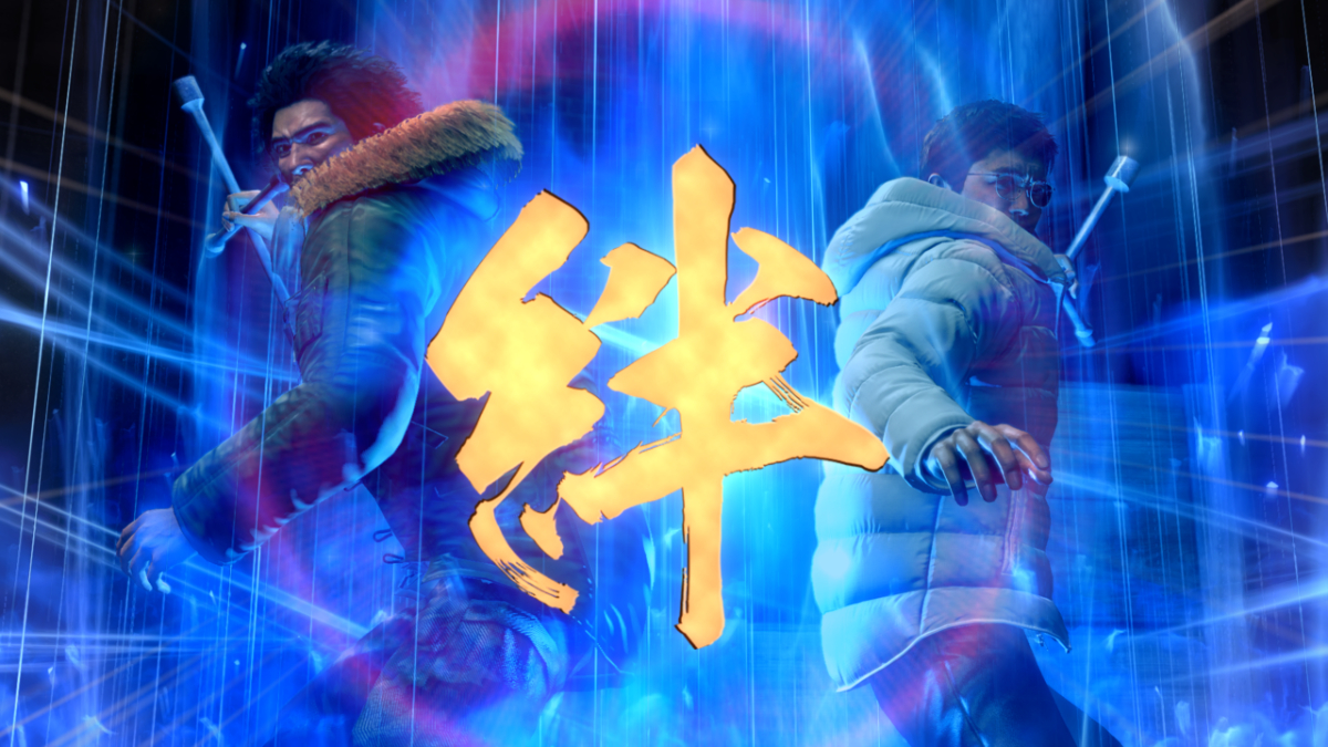 Kasuga and a teammate do a Tag Attack