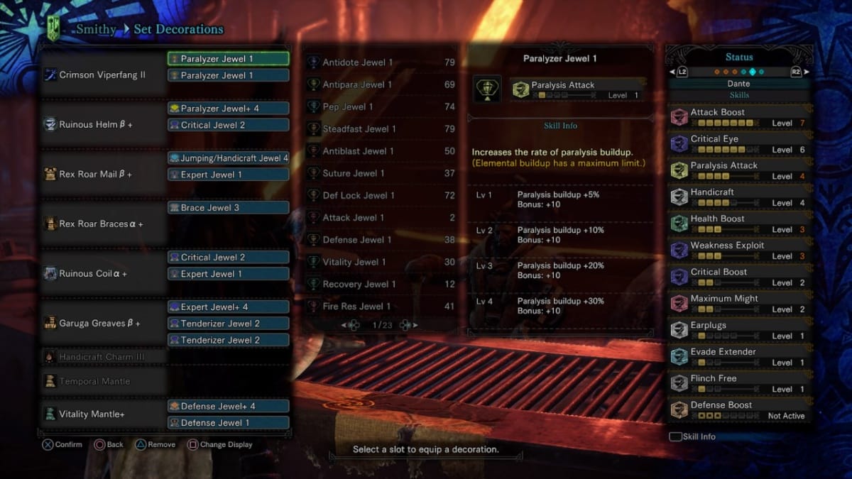 The best longsword in MHW for Paralysis