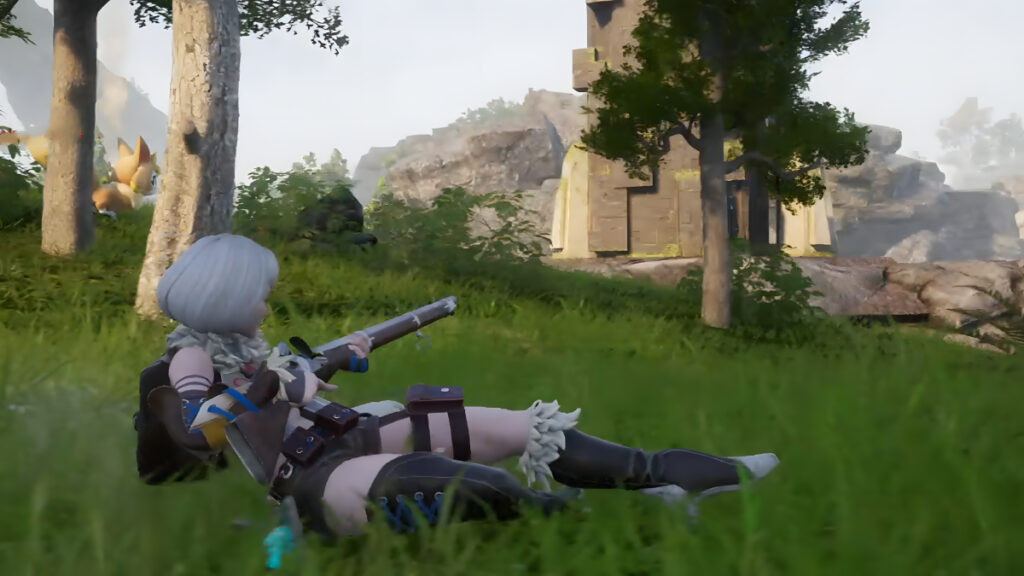 How To Slide in Palworld The player slides down a hill in Palworld