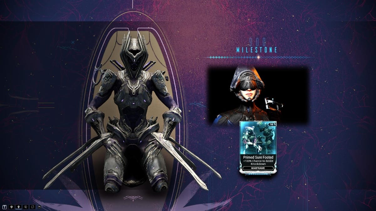 Warframe Primed Sure Footed reward