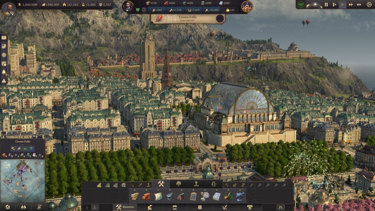 Crown Falls modest city layout