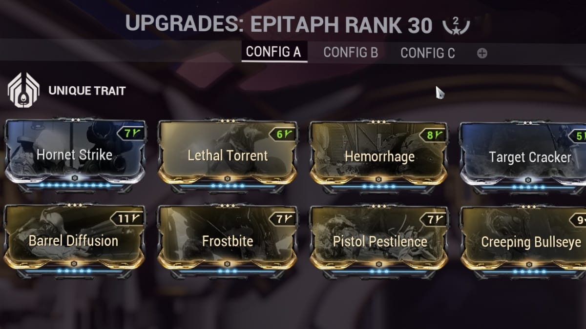 Warframe Epitaph build budget version
