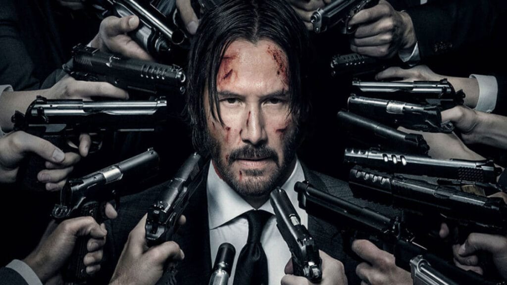 Keanu Reeves’ Stellar Action Franchise Is Leaving Netflix Soon The cropped poster from John Wick Chapter 2