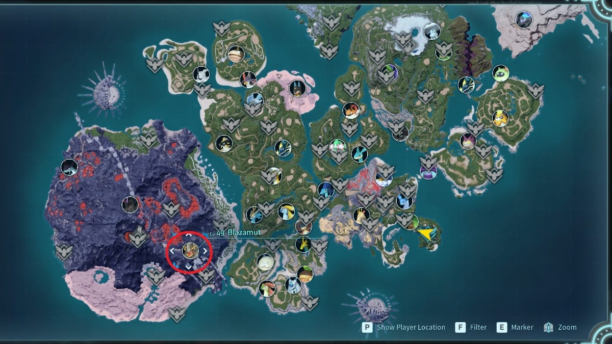 Palworld Legendary Schematics location via Blazamut