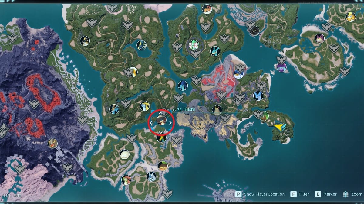 Palworld Legendary Schematics location via Bushi