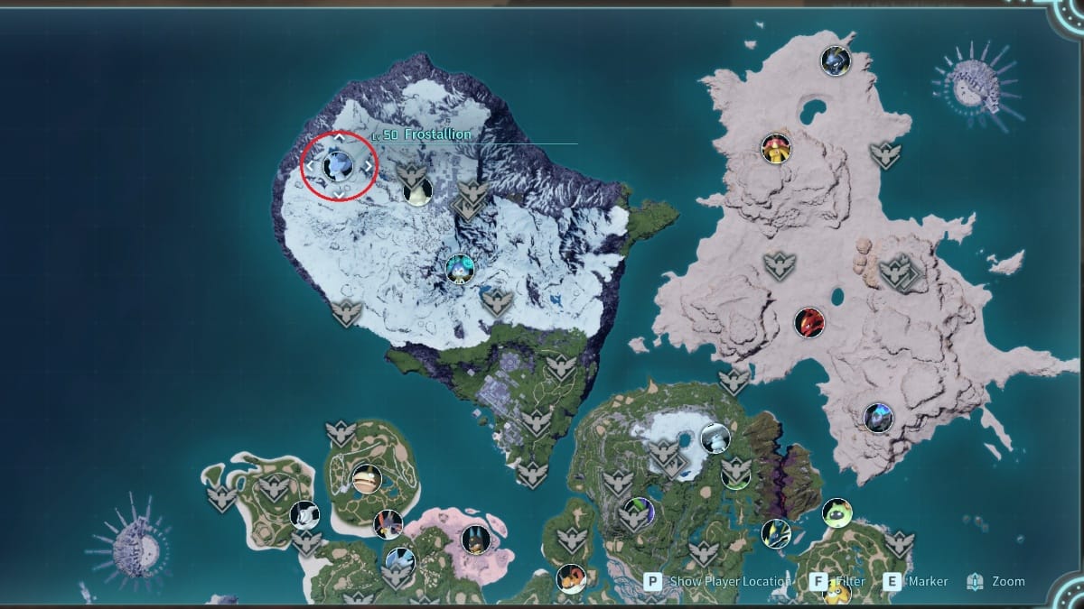 Palworld Legendary Schematics location via Frostallion