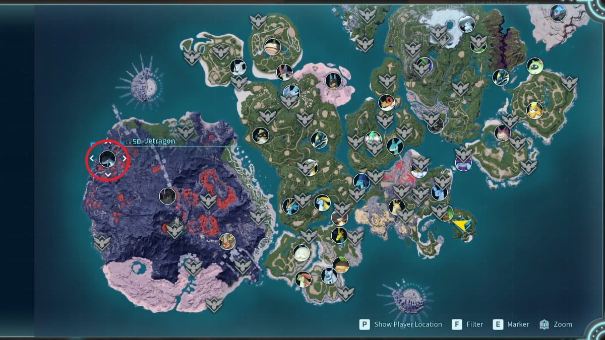 Palworld Legendary Schematics location via Jetragon