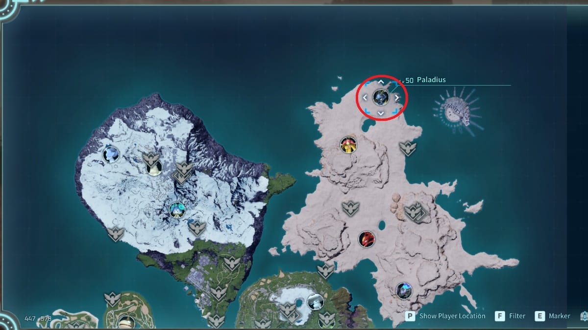 Palworld Legendary Schematics location from Paladius