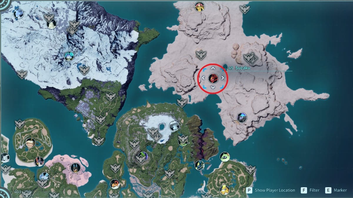 Palworld Legendary Schematics location via Suzaku