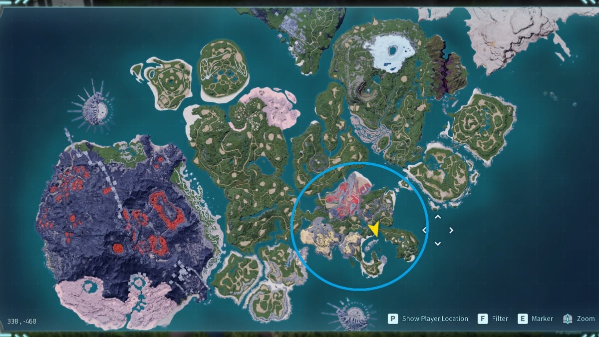 mine ore in palworld using tombat