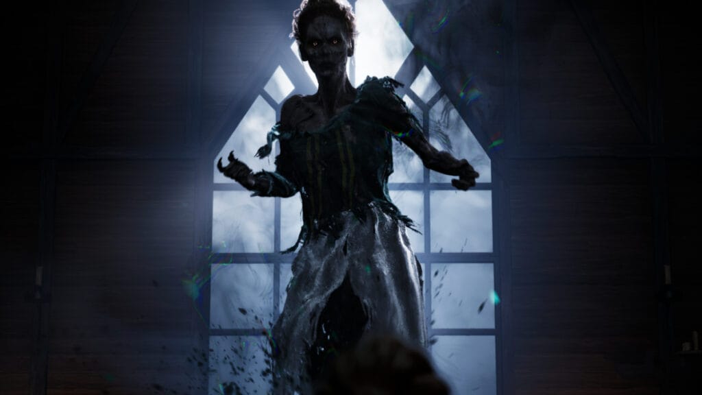 The Nightmare hovers infront of a window in Banishers: Ghosts of New Eden