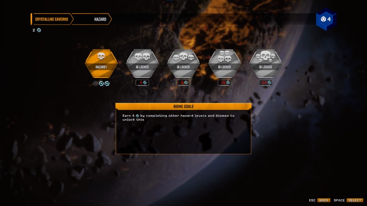 Deep Rock Galactic: Survivor starter guide, menu