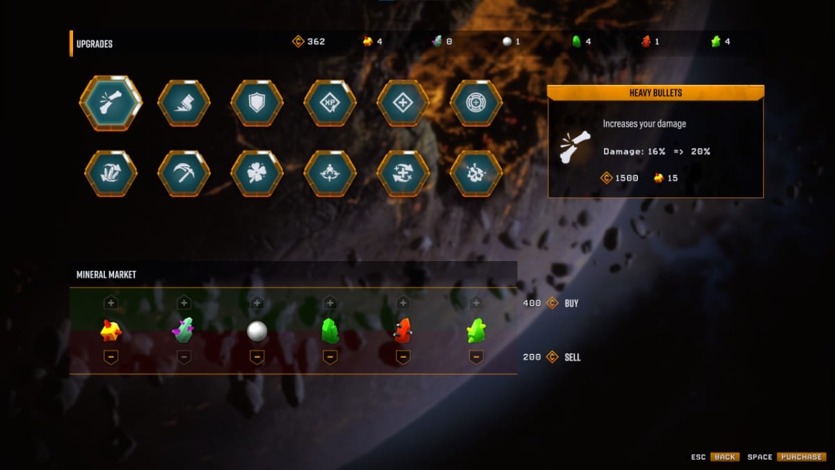 Deep Rock Galactic: Survivor starter guide, upgrades menu