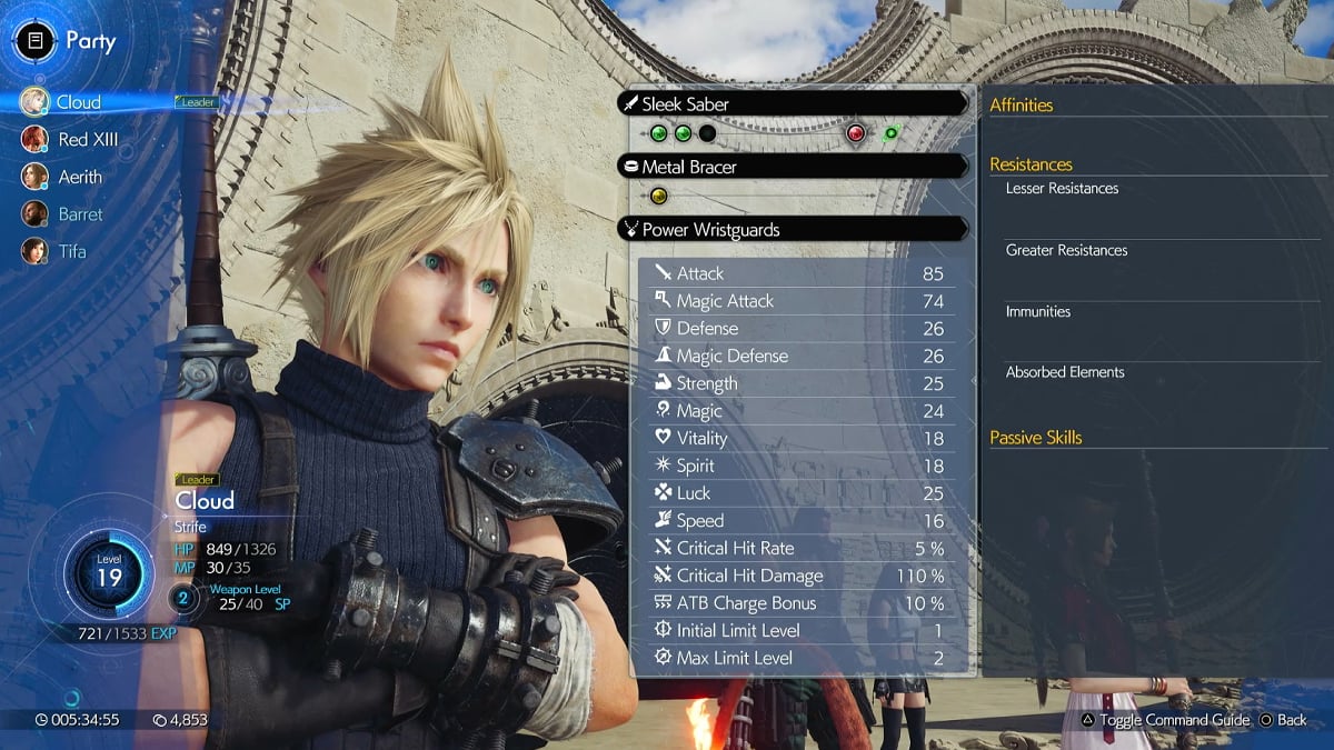 All Stats in Final Fantasy 7 Rebirth