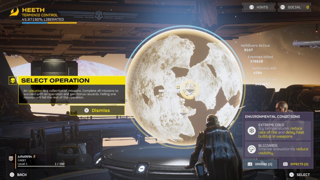 Helldivers 2 Galaxy Map Screen