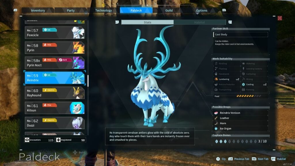 Reindrix in Palworld