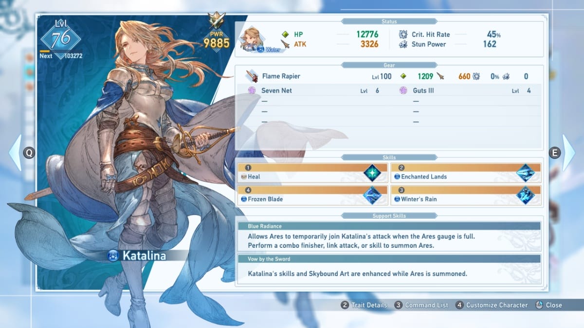 Best AI characters in Granblue Fantasy Relink, Katalina