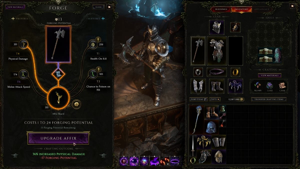 Last Epoch crafting system