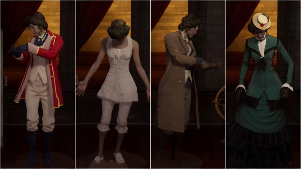 All Nightingale Difficulty Settings, Explained A character poses in four different starting outfits in Nightingale