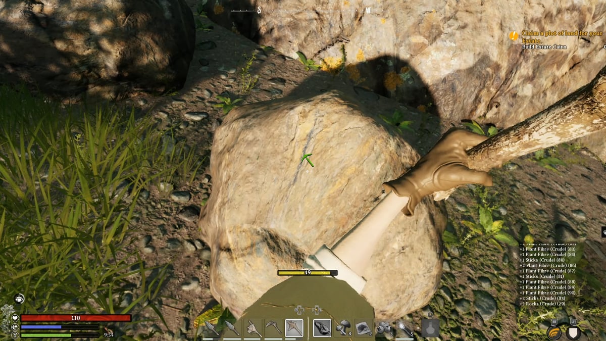 Farming Stone Blocks in Nightingale