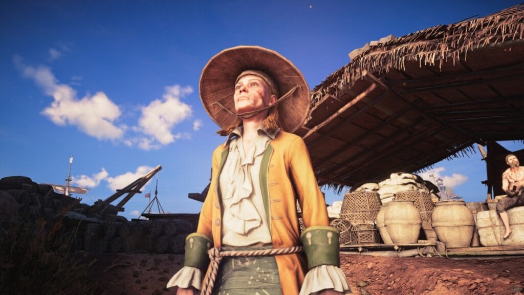 Skull and Bones Fumbles the Pirate Feel A pirate waits in town in Skull and Bones