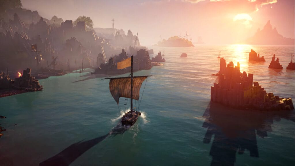 11 Years Later, Black Flag Is Still A More Complete Pirate Game Than Skull and Bones A pirate ship sails in Skull and Bones