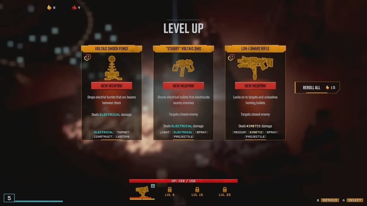 Salvaging Upgrades in Deep Rock Galactic Survivor