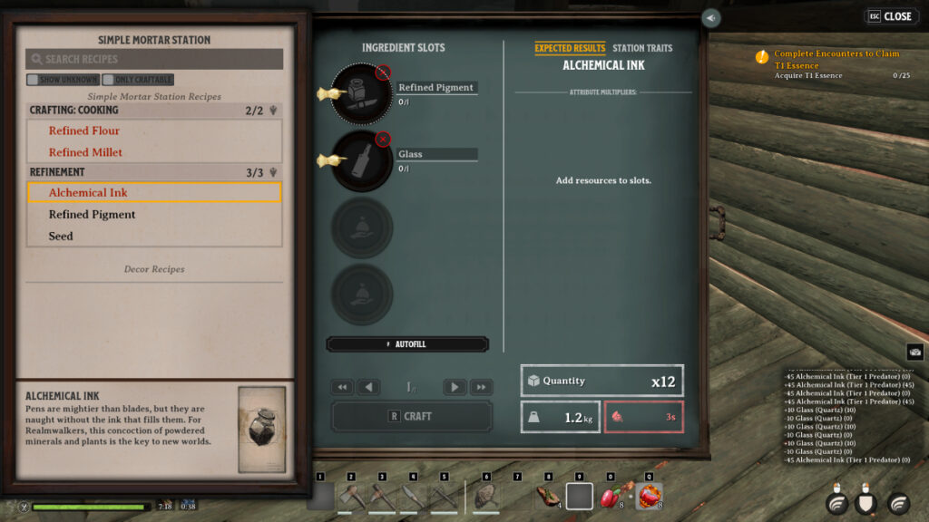 nightingale Alchemical Ink recipe