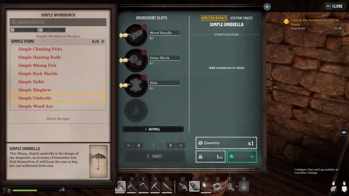 Starting Nightingale tips, food