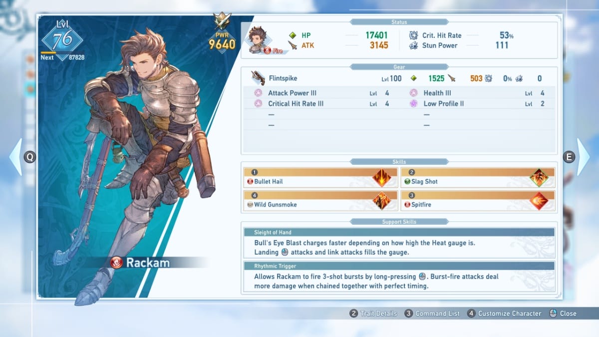 Best AI characters in Granblue Fantasy Relink, Rackam