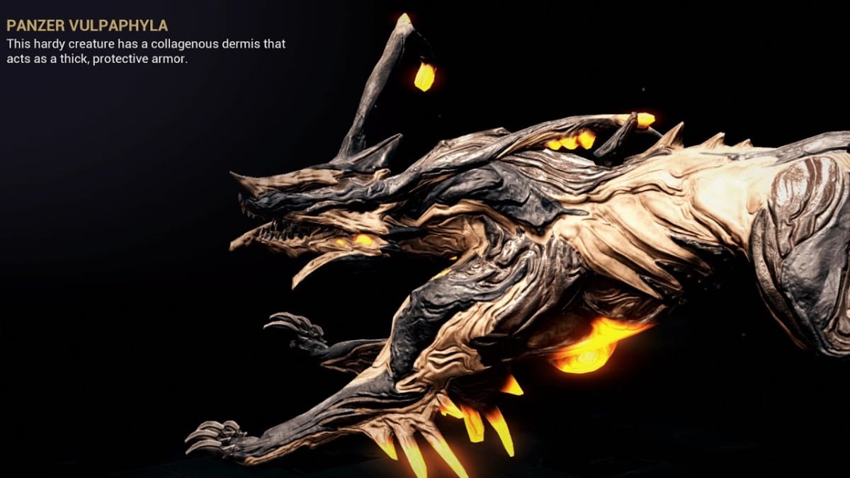 Warframe Companions Panzer Vulpaphyla