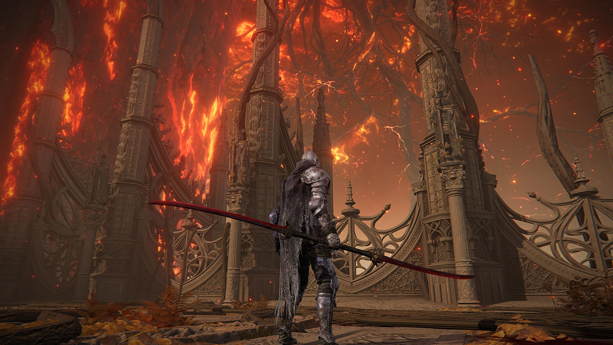 The Tarnished wields the Eleonora's Poleblade.