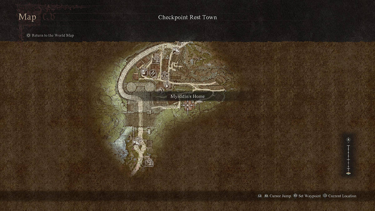 Myrddin's home location in Dragon's Dogma 2.