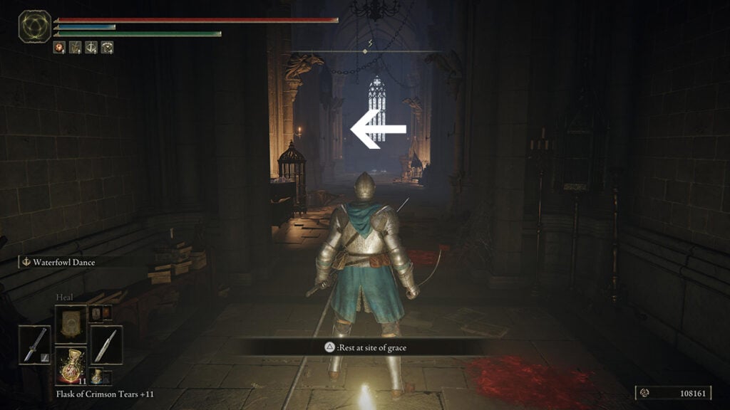 An image highlighting the path left of the Church of the Cuckoo Site of Grace.