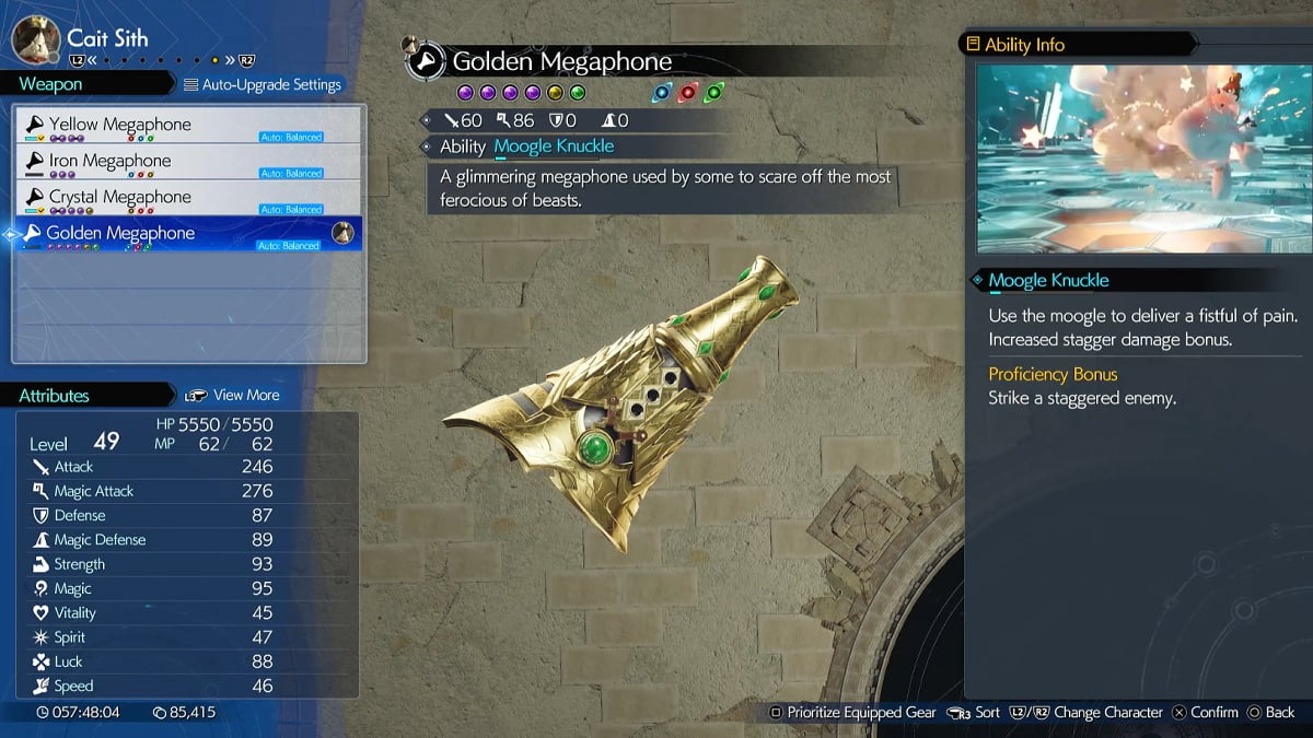 Cait Sith's Golden Megaphone.